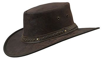 Barmah Squashy Roo Crackle Brown Hat - 1018BC